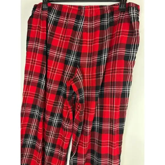 Victoria's Secret Shimmer Flannel Long Sleeve Shirt Pants Plaid Pajama Set Large - Picture 8 of 16